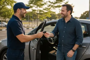 Chaveiro abrindo um carro em Sorriso com ferramentas adequadas.